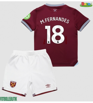 West Ham United Mateus Fernandes #18 Hemmaställ Barn 2025-26 Kortärmad (+ Korta byxor)
